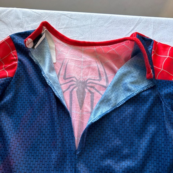 Halloween Kids Spiderman 2 Costume Jumpsuit Only Size 7-10 No Mask - Picture 11 of 16
